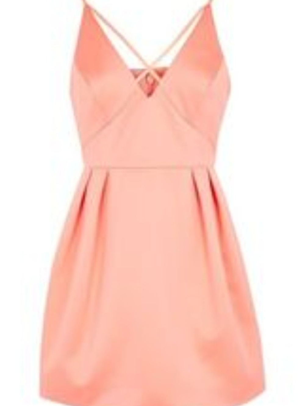 Topshop Coral Pink Spaghetti-Strap Prom Dress